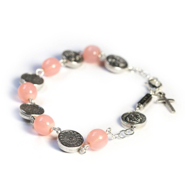 Bracelet-Dizainier perles roses