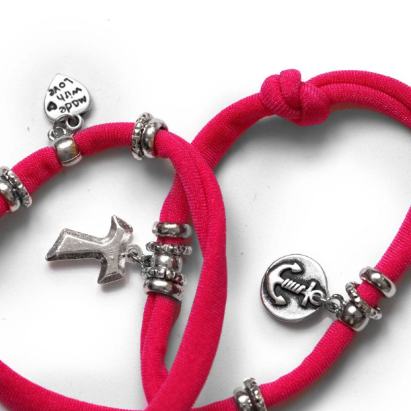 Bracelet de la Foi rouge - Bracelet charms, Rouge
